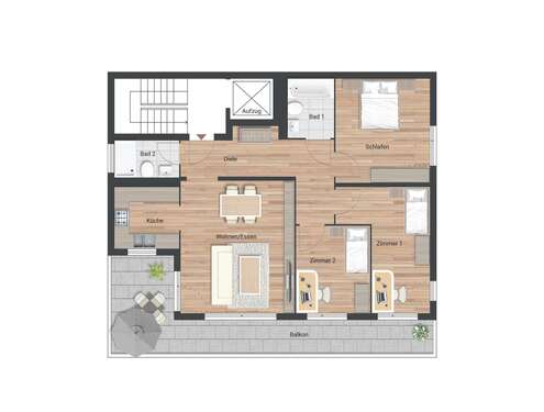 Foto - Wohnung zum Mieten in Heidelberg-Ziegelhausen 1.700,00 € 106 m²