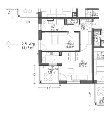 Foto - Wohnung zum Mieten in Mühldorf a. Inn 905,00 € 65 m²