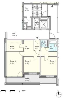 Foto - Wohnung zum Mieten in Bremen 570,00 € 82.27 m²