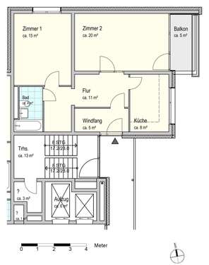 Foto - Wohnung zum Mieten in Bremen 442,00 € 64.82 m²