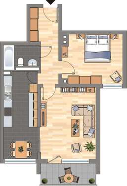 Foto - Wohnung zum Mieten in Bellheim 589,00 € 61.8 m²