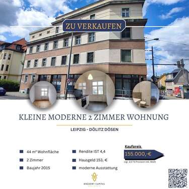 Foto - Wohnung zum Kaufen in Leipzig Dölitz-Dösen 155.000,00 € 44 m²