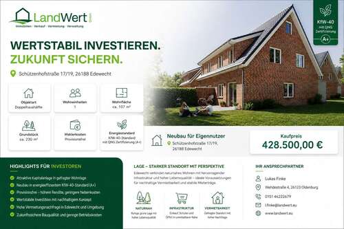Foto - Grundstück zu verkaufen in Edewecht 428.500,00 € 230 m²