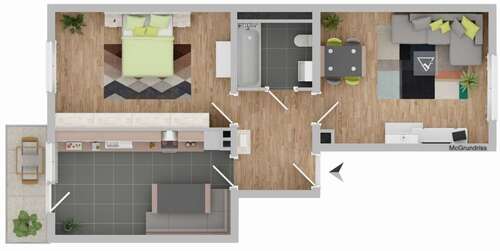 Foto - Wohnung zum Mieten in Ludwigshafen am Rhein 700,00 € 61 m²
