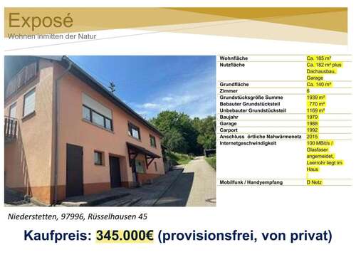 Foto - Haus zum Kaufen in Niederstetten 345.000,00 € 185 m²
