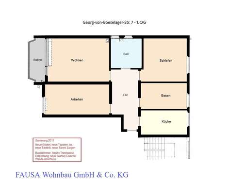 Foto - Wohnung zum Mieten in Bonn 945,00 € 85.17 m²