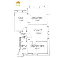 Wohnung zum Mieten in Borna 350,00 € 62.51 m²