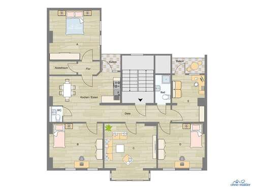 Foto - Wohnung zum Mieten in Braunschweig 1.900,00 € 141 m²