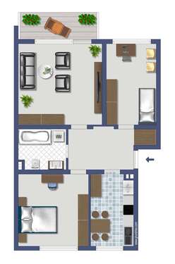 Foto - Wohnung zum Mieten in Datteln 690,00 € 73 m²