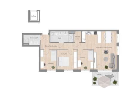 Foto - Wohnung zum Mieten in Besigheim 1.695,00 € 102.49 m²