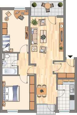 Foto - Wohnung zum Mieten in Dortmund 659,00 € 73 m²