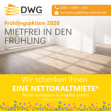 Foto - Wohnung zum Mieten in Dessau-Roßlau 395,00 € 52.61 m²