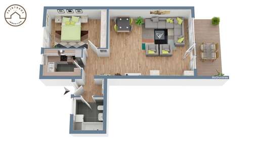Foto - Wohnung zum Kaufen in Mergelstetten 219.000,00 € 72 m²