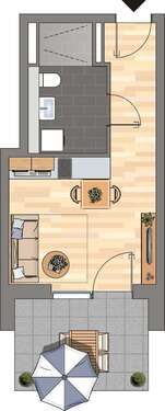 Foto - Wohnung zum Mieten in Bonn 529,00 € 28.4 m²