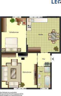 Foto - Wohnung zum Mieten in Bocholt 439,00 € 48 m²