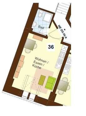Foto - Wohnung zum Mieten in Gevelsberg 339,00 € 31 m²