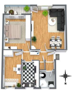 Foto - Wohnung zum Kaufen in Hamburg 299.000,00 € 68.38 m²