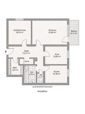 Foto - Wohnung zum Mieten in Backnang 1.300,00 € 93 m²