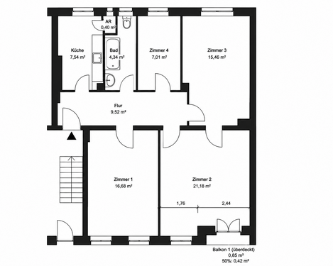 Foto - Wohnung zum Kaufen in Berlin 415.000,00 € 83 m²