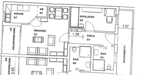 Foto - Wohnung zum Mieten in Lippstadt 460,00 € 49.93 m²