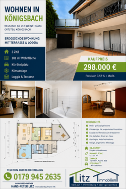 Foto - Wohnung zum Kaufen in Neustadt an der Weinstraße-Königsbach 298.000,00 € 101 m²