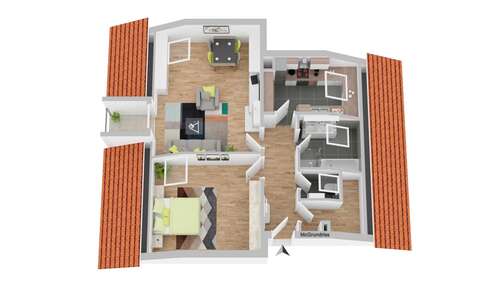 Foto - Wohnung zum Mieten in Sachsenheim 700,00 € 57 m²