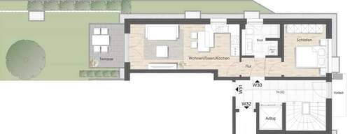 Foto - Wohnung zum Mieten in Bad Vilbel 1.000,00 € 50 m²