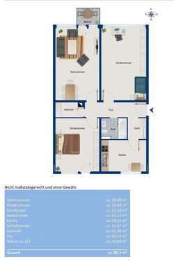 Foto - Wohnung zum Mieten in München 1.440,00 € 80.3 m²
