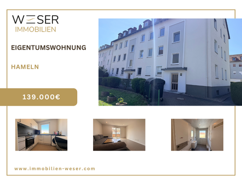 Foto - Wohnung zum Kaufen in Hameln 139.000,00 € 60 m²
