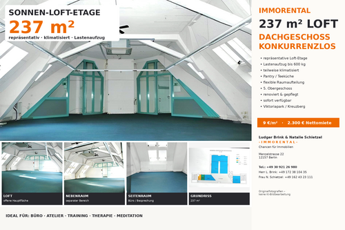 Foto - Büro in Berlin 3.320,00 € 237 m²