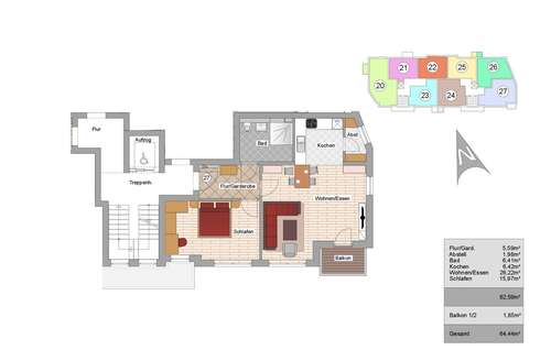 Foto - Wohnung zum Kaufen in Höhenkirchen-Siegertsbrunn 563.500,00 € 60 m²