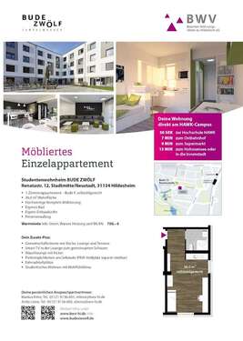 Foto - Wohnung zum Mieten in Hildesheim 750,00 € 36 m²