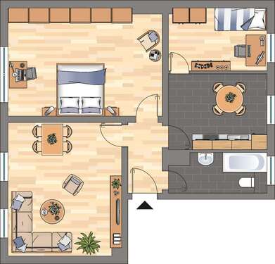Foto - Wohnung zum Mieten in Duisburg 519,00 € 68.5 m²