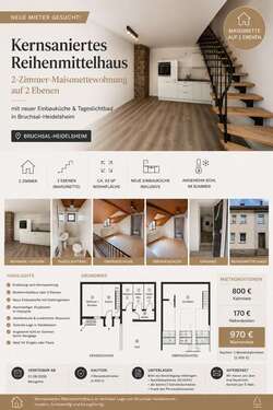 Foto - Wohnung zum Mieten in Bruchsal-Heidelsheim 800,00 € 63 m²