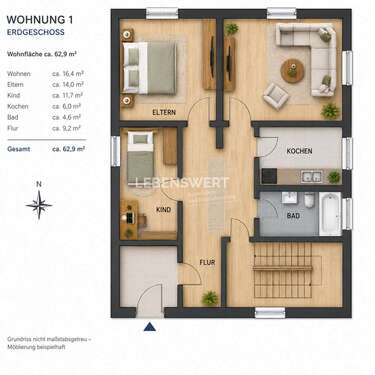 Foto - Wohnung zum Kaufen in Gelsenkirchen 79.500,00 € 67.25 m²