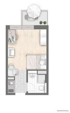 Foto - Wohnung zum Kaufen in Berlin 215.000,00 € 24.9 m²