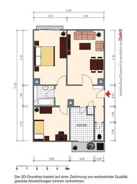 Foto - Wohnung zum Mieten in Mannheim 739,00 € 72 m²