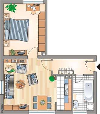 Foto - Wohnung zum Mieten in Recklinghausen 210,38 € 51.32 m²