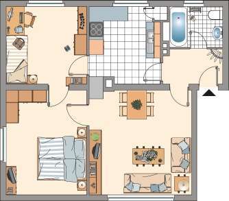 Foto - Wohnung zum Mieten in Bonn 740,00 € 59.5 m²
