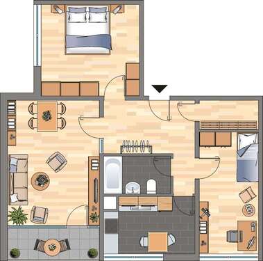 Foto - Wohnung zum Mieten in Dortmund 643,00 € 79.78 m²