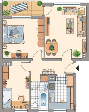 Foto - Wohnung zum Mieten in Remscheid 529,00 € 62.74 m²