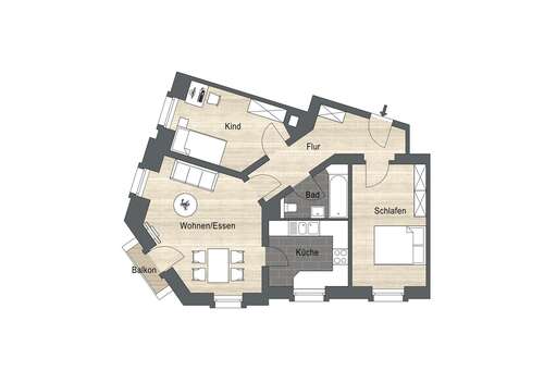 Foto - Wohnung zum Mieten in Dresden 1.049,00 € 71.7 m²