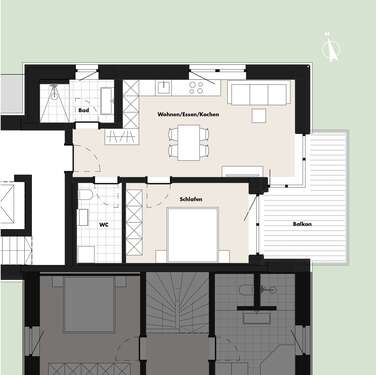 Foto - Wohnung zum Kaufen in Oberstaufen 431.000,00 € 55.56 m²