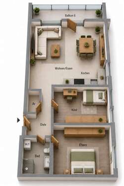 Foto - Wohnung zum Kaufen in Isselburg 296.500,00 € 78.18 m²