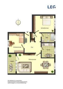 Foto - Wohnung zum Mieten in Bergkamen 499,00 € 72 m²