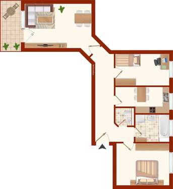 Foto - Wohnung zum Kaufen in Mössingen 198.000,00 € 74.6 m²