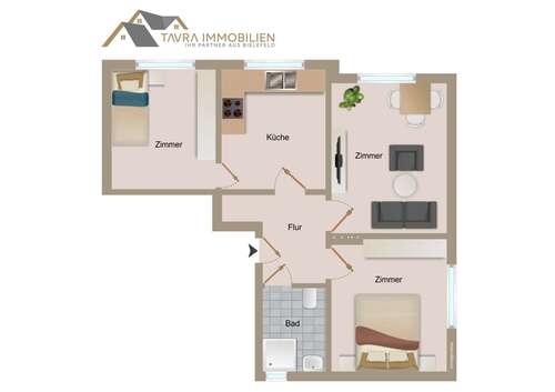 Foto - Wohnung zum Kaufen in Bielefeld 168.000,00 € 65 m²