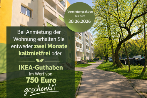 Foto - Wohnung zum Mieten in Halle (Saale) 430,00 € 59 m²