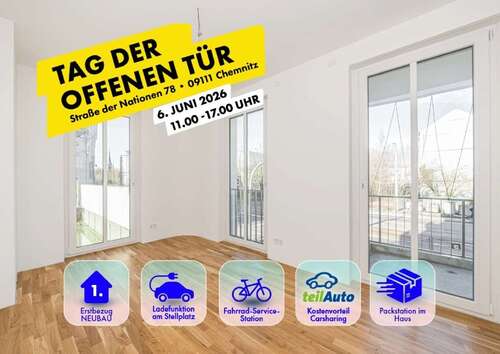 Foto - Wohnung zum Mieten in Chemnitz 480,00 € 40.33 m²