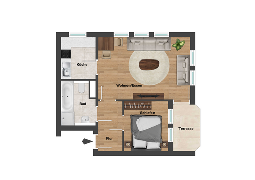 Foto - Wohnung zum Kaufen in Georgensgmünd 129.000,00 € 45.46 m²
